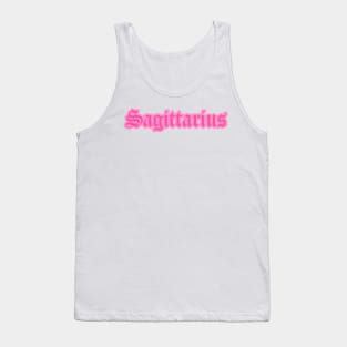 Sagittarius Zodiac Pink Astrology Aesthetic Tank Top